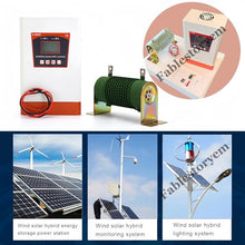 Fablestoryem 12000W Wind Solar Hybrid Charge Controller, 12V/24V/48V Regulator Dual MPPT Wind Solar Hybrid Boost Controller, for Wind Turbine Generator Charger Battery, Solar Controller,12V/24V Auto