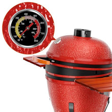 ROOMTEC 23.5-Inch Kamado Charcoal Grill Portable Camping Grill Blaze Red