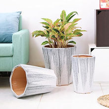 iumLeap Outdoor Indoor Garden Plant Pots Large-Size Floor-to-Ceiling Green Plant Flowerpot Ceramic European-Style Balcony Simple Flowerpot Plant Container Accessories