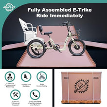 EMOJO Bull 8.5" Low Step Through Electric Tricycle 500W 7-Speed Ivory