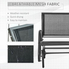 lafengyan Outdoor Glider Chair with Steel Frame and Breathable Mesh Seat for Backyard, Patio, Poolside or Balcony Comfort