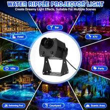 LED Water Projector IP68 Waterproof with Rotating Images DJ Effect Light Project Image for Company Store Wedding, Suitable for Both Indoor and Outdoor Use 5-color-150W
