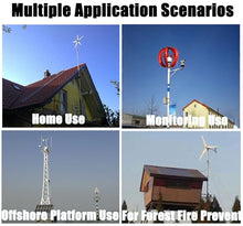 Wind Turbine,Vertical Wind Generator,Lantern Wind Turbine,Wind Power Generator with Controller,4000w/5000w/6000w Wind Turbine Generator Kit 12V-4000W