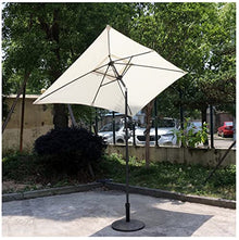 LumaGrove 1.3×2.3m Rectangular Balcony Parasol with Tilt and Crank, Patio Umbrella Outdoor Market Table Umbrella Sun Shade(White)