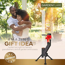 GARDENFLARE Premium 58in Wood Pellet Patio Heater, Fire Tube, Black