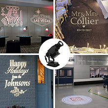 Hiedmeil Custom GOBO Projector Logo Projection Lamp 15W Rotating Signs Commercial Store Ground Spotlight with Text Pattern Brand Logo (Outdoor) (Indoor)