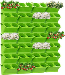 UXIPILBX Vertical Wall Planter,Vertical Ornament Container Decorative Flowerpot Decorative Planter Garden Planting Bags Hanging Planter, Plant Flower Pot Holder Green Herb Wall Decor