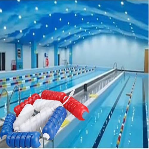 GFLPSQIA Adjustable Pool Divider Rope Float, Swimming Pool Lane Rope Safety Divider for Indoor and Outdoor Swimming, Safety and Float Kit(L 164 FT)