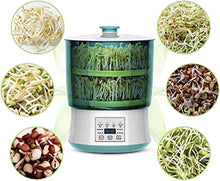 KFJZGZZ Smart Bean Sprout Machine, Germination Tank Seed Germination Machine LED Display Time Control Automatic Bean Sprout Machine 3M Extension Cable 2Pcs