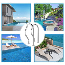 DMCHENGMA Swimming Pool Hand Rail with Installation kit - Easy Mount Non-Slip Pool Safety Products Hand Grab Rail (2 PCS), 31.5 x 8.9 x 18.5 in