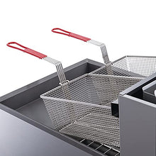 Dukers DCF5-NG Natural Gas Commercial Floor Deep Fryer with 5 Tubes Burners 70lb 150,000 BTU
