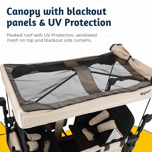 Keenz VYOO Stroller Wagon with Canopy Mocha