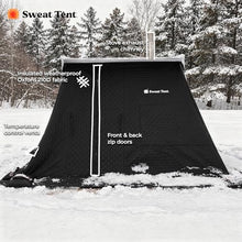 SweatTent Portable Outdoor Sauna (Extra Large) – Tent Only, Accessories Sold Separately – Wood-Fired Compatible, Quick Assembly – High-Temp Recovery Sauna for 10 Adults – Backyard & Camping Use