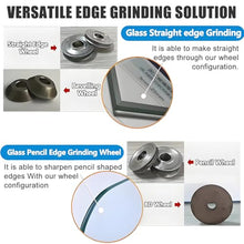 Electric Small Glass Edging Machine,Edge Glass Grinding Machine 8000r/Min,Portable Glass Edger,Wheel Straight Round Bevel Edge Grinder Polishing Edge Machine,6mm