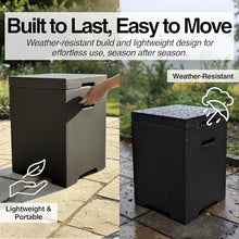 60" Rectangular Propane Fire Pit Table, 60,000 BTU with Propane Tank Cover