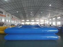FOKAI Inflatable PVC Rectangle Above Ground Swimming Pool