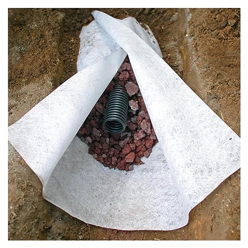 GEGEG 5oz Heavy Duty Non-Woven Geotextile Fabric for French Drain, Driveway, Soil Stabilization & Weed Control(White,1mx100m/3.3ftx328ft)