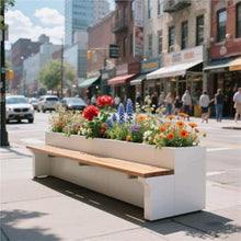 Flowerbox Planter Bench Combo Integrated Flower Trough Seat(Medium)