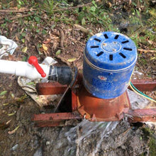 4000W Single Phase Permanent Magnet Inclined Impact Micro Hydro Generator 4kW Water Turbine Power System For Home Off-Grid Lighting 220V Aluminum Alloy Portable Hydroelectric Generator(With Valve)