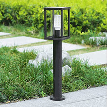 ZEELYDE Post Lights Outdoor,Modern Minimalist Outdoor Lawn Lamp Waterproof Electric Garden Lamp Home District Decorative Landscape Lamp Die-Casting Aluminum Glass Lampshade Floor Lamp Night Lighting