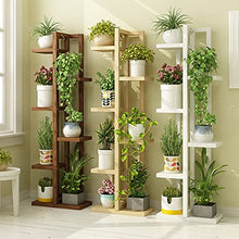 WZWTYSM flower standWooden Plant Holder Flower Pot Holder Container Shelf Plant Accessories Indoor Outdoor Balcony Garden Decoration Plants Flower Shelf Brown