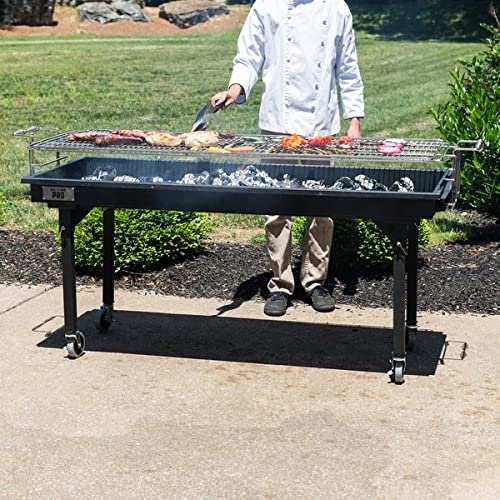 TableTop King Backyard Pro CHAR60 60" Heavy-Duty Steel Charcoal Grill with Cover