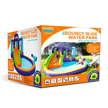 CocoNut Castles Inflatable Bouncy Slide Water Park with Cannon