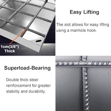 LWJQRSP Invisible Square Stainless Steel Gully Cover with Integrated Base 600x600mm Decorative Pit Lid for Outdoor Gardens and Patios Ideal for Septic Tank Applications