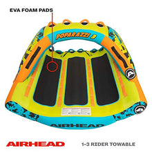 AIRHEAD Sportsstuff Poparazzi 3, 1-3 Rider Towable Tube for Boating Multi-color