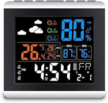 SHANBOYU Weather Station Wireless Indoor,Weather Forecast Station Thermometer Hygrometer,Color Display Digital Weather Stations has Humidity Gauge,Alarm Clocks,Adjustable Backlight
