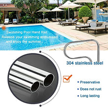 Swimming Pool Handrail Pool Hand Rail Pool Safety Handrails Curved Structure Easy Mount 304 Stainless Steel Pool Stair Rail - for Inground Pool Entry - 1 PCS