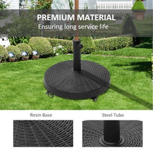 OROTLECT 20.5" Heavy Duty Umbrella Stand, 50 Lbs. Base For 1.5" Or 2" Poles, Patio Market Stand For Deck, Black