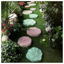 1PCS 3D Hand-Carved Garden Stepping Stones-Outdoor Pavers for Lawn Pathway Decor,Weather Decorative Stones for Patio and Landscaping(Pink,55x55cm/21.6x21.6)
