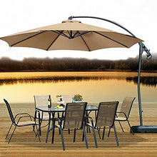 sdneNest Waterproof 10Ft Parasol Replacement Canopy Cover Durable Polyester Umbrella Shade for Garden & Patio,Khaki