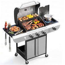 Kismile 3-Burner Propane Gas Grill with Side Burner