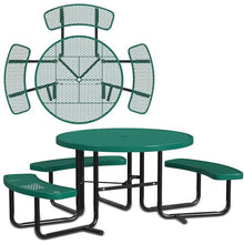 Leisure Craft 46" ADA Round Metal Picnic Table, Made in USA