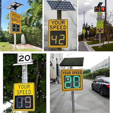 LMYYDES Solar Radar Speed Meter with 2 Digits Display (47x38cm) & Remote Control – 60cm/90cm Wireless Solar Speed Sign for School Zone, Parking Lots, Roads 20"x27"