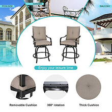 PATIO TREE Outdoor Counter Height Bar Stools Set of 6 Black