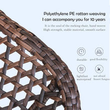 Apk i bc Single Rattan Chair, Eco-Friendly Outdoor Chair,Ergonomically Designed, Suitable for Balconies. Includes 1 seat Cushion.(Dark,106 * 64 * 94)