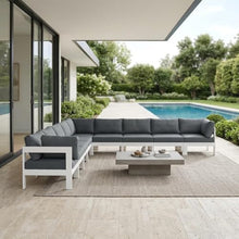 Outdoor Escape Gray Fabric Outdoor Patio Modular Sectional, Weather-Resistant Cushions, Removable Cushions, Durable Frame, Versatile Outdoor Furniture