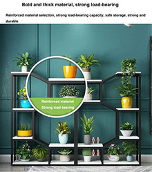 OJKJGYTF Indoor Plant Stand Metal Plant Stand,Multipurpose Flower Shelves Storage Organizer Display, for Indoor Outdoor Garden Balcony,B,80×25×130cm