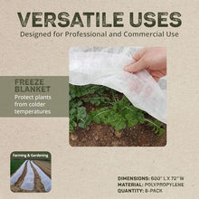 Dewitt 8-Pack Ultimate Plant Protection Blanket 2.5 oz, 6 x 50 Feet – Heavy-Duty Winter Garden Outdoor Cover and Frost Cloth for Perennials, Shrubs, Flowers, Small Trees, and Raised Beds