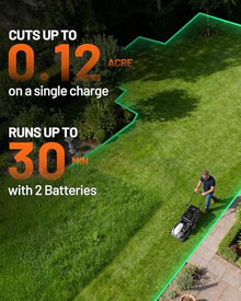 Litheli 40V Lawn Mower Electric, Push Mower, Lawnmower Battery Cordless
