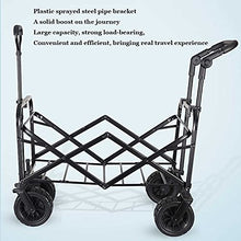 Push-Pull Foldable Garden Cart Portable and l Outdoor Wagon for Kids Heavy Campsite Shopping Carts for Groceries Suitable Forpicnic Beach Camping (Yellow)