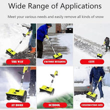 GESAIDES Electric Snow Shovel, 32cm Snow Shovel, Snow Blower with Adjustable Front Handle, for Patio Deck Driveway(2 Battery)