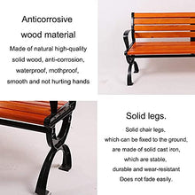 KYTGFH Garden Benches, Patio Bench Park Bench Outdoor Conversation Couch, Garden Terrace Benches, Outdoor Park Benches with Backrest Armrests, Outdoor Anticorrosive Wood Cast Iron Benche,120cm