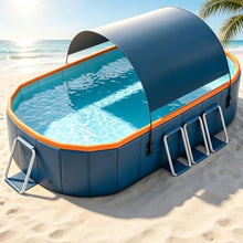 Outdoor Summer Foldable Pool Non-Inflatable Swimming Pool with Sun Canopy