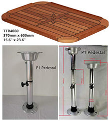 JZ Teak Table Top with Nautic Star Soft Corners 6 Sizes Marine Boat RV Caravan (TTR50120)