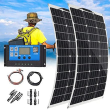 MDYHY Portable Solar Panel Charger Solar Panel 2×150 Watt 18V Monocrystalline Semi-Flexible Bendable, for Laptop Cellphone, Solar Generator, Power Bank, Car Camping