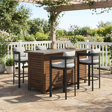 Merax Patio Bar Stools Set of 4, Iron Frame Outdoor Bar Height Chairs with Backrests, Armrests & Soft Cushions, All-Weathe Outdoor High Top Barstools for Deck Garden Balcony Backyard, Dark Grey